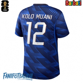 Franța Randal Kolo Muani #12 Tricou Fotbal Replică Mondial 2026 Barbati Acasa